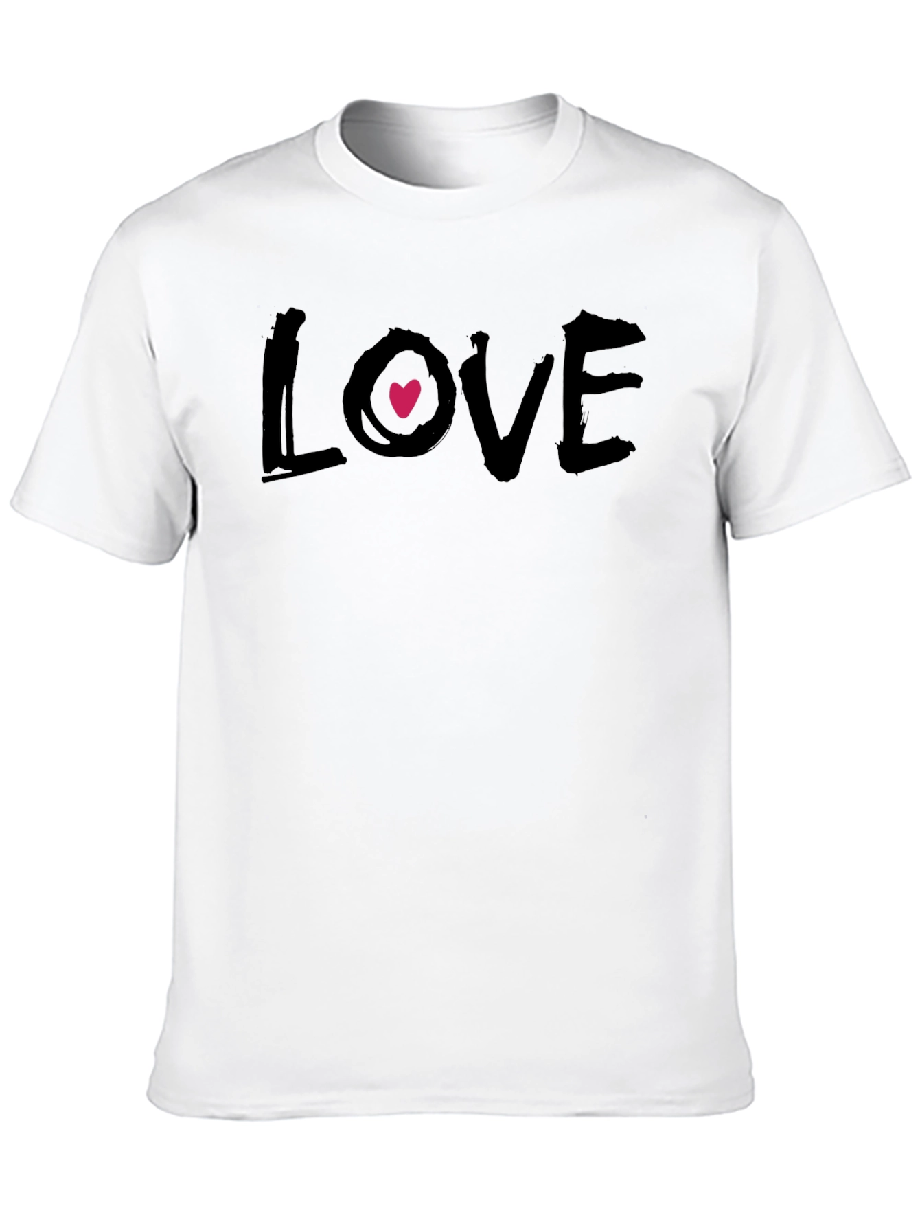 Love Heart Graphic Tee - Mens Black T-Shirt