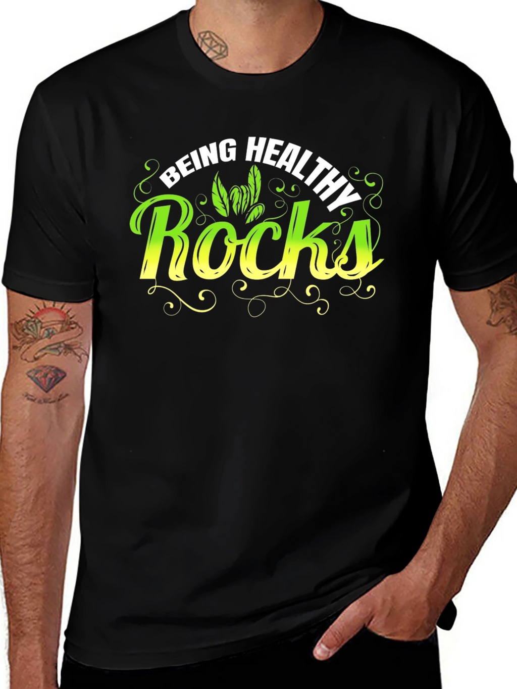 Being Healthy Rocks T-Shirt
