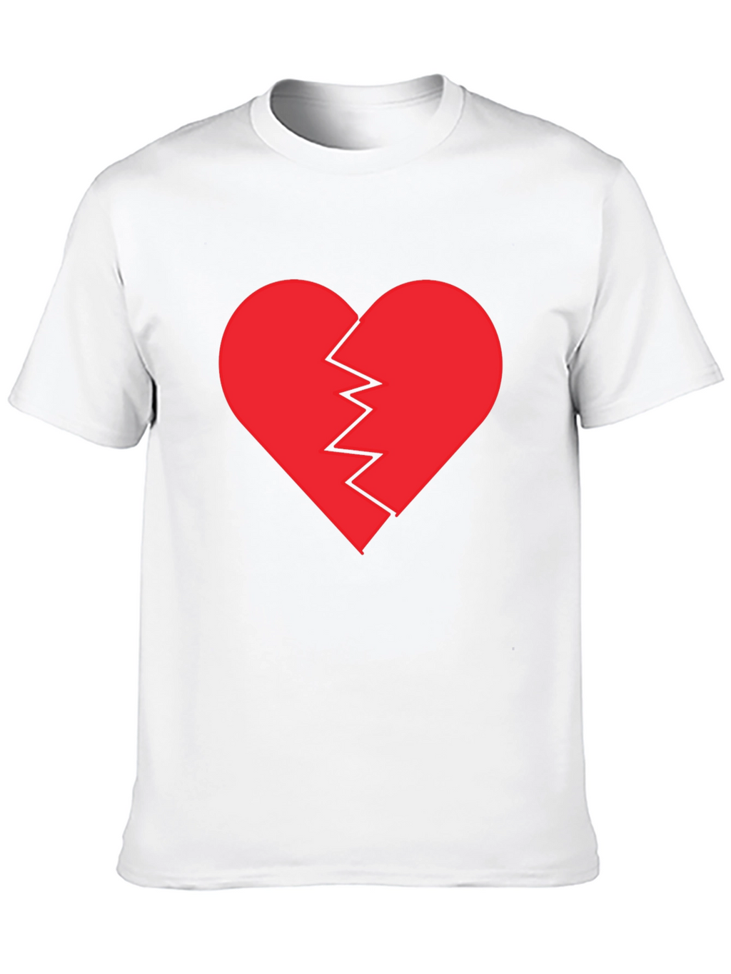 Broken Heart Graphic Tee - Black Cotton T-Shirt