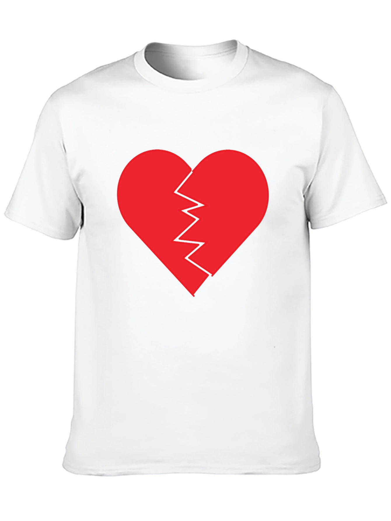 Broken Heart Graphic Tee - Black Cotton T-Shirt