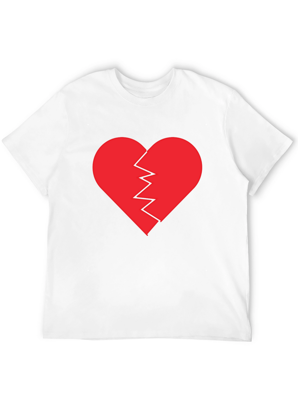 Broken Heart Graphic Tee - Black Cotton T-Shirt