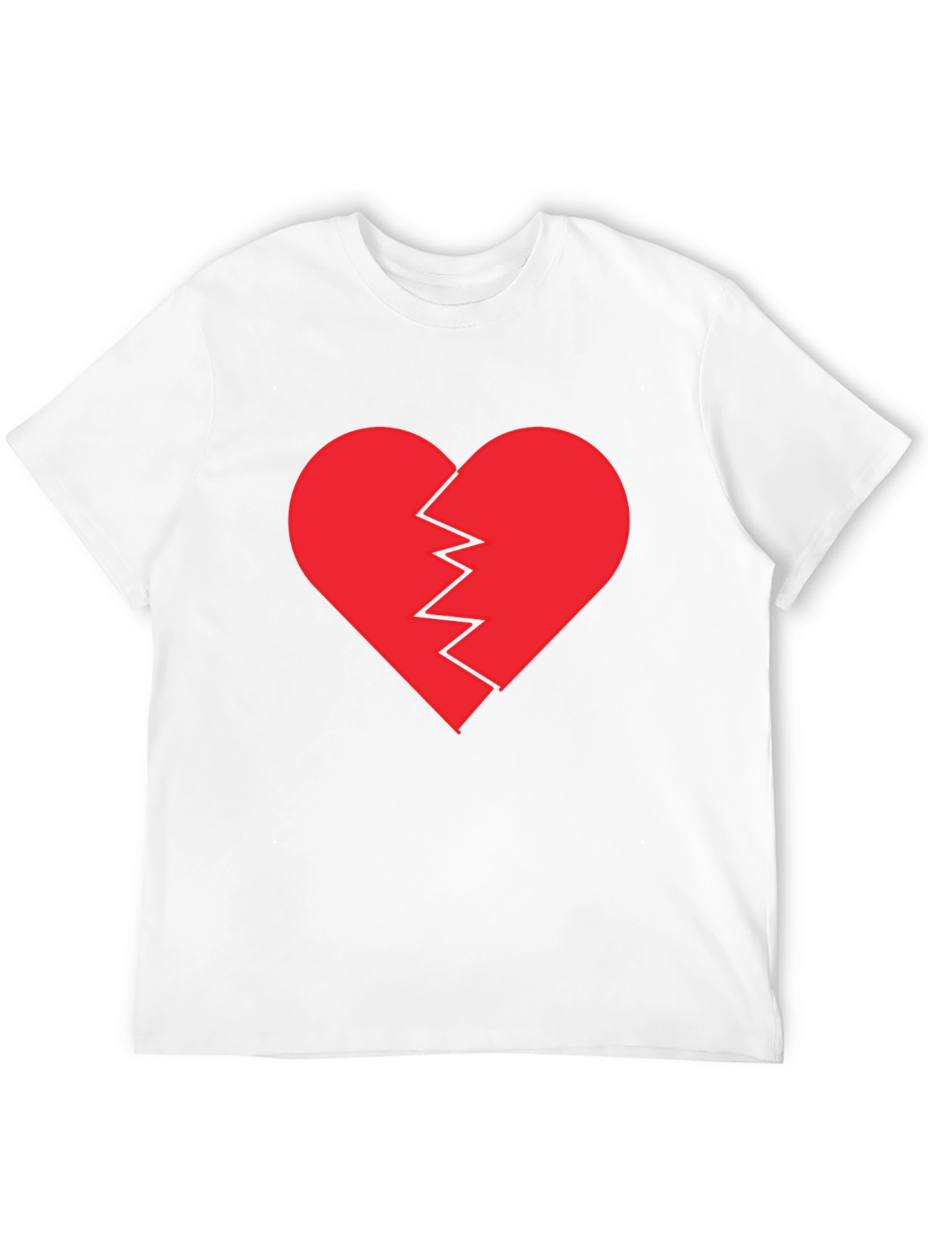 Broken Heart Graphic Tee - Black Cotton T-Shirt