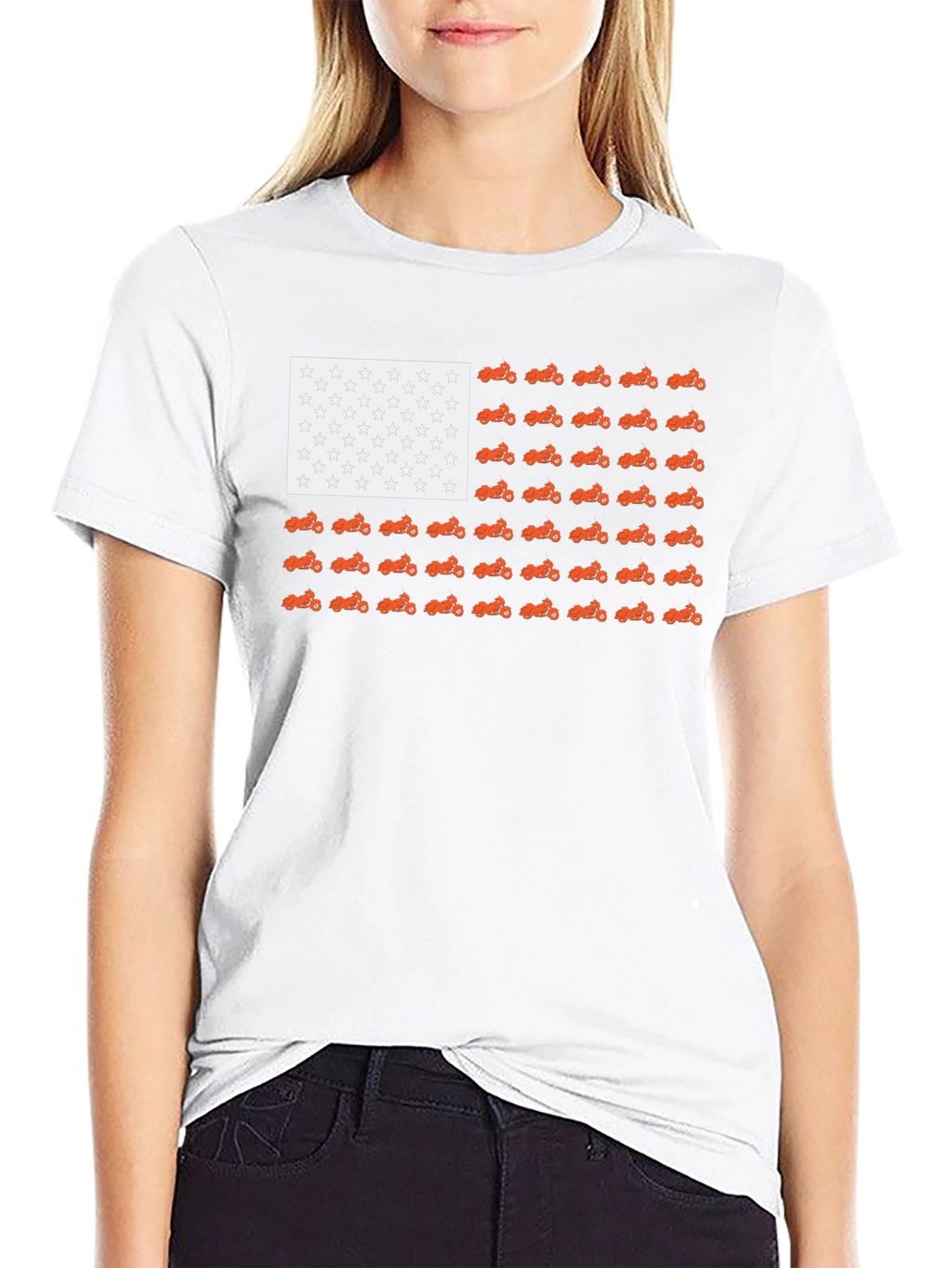 American Flag Motorcycle T-Shirt