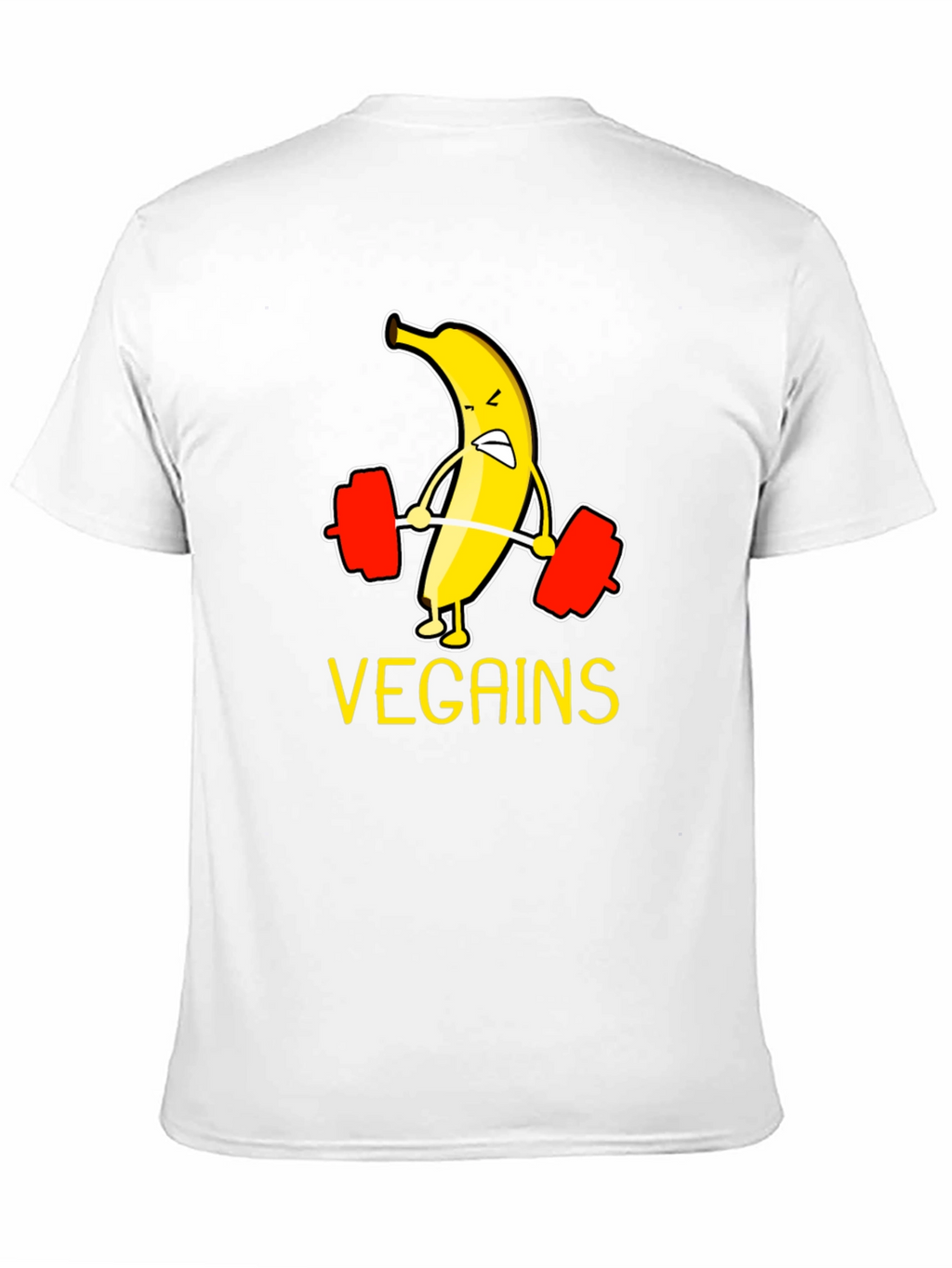 Vegan Gains T-Shirt - Banana Weightlifting Tee