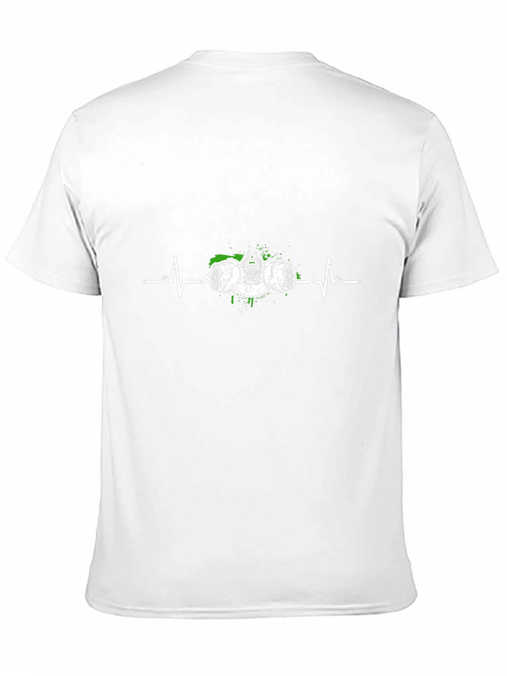 Gas Mask Heartbeat Graphic Tee - Black