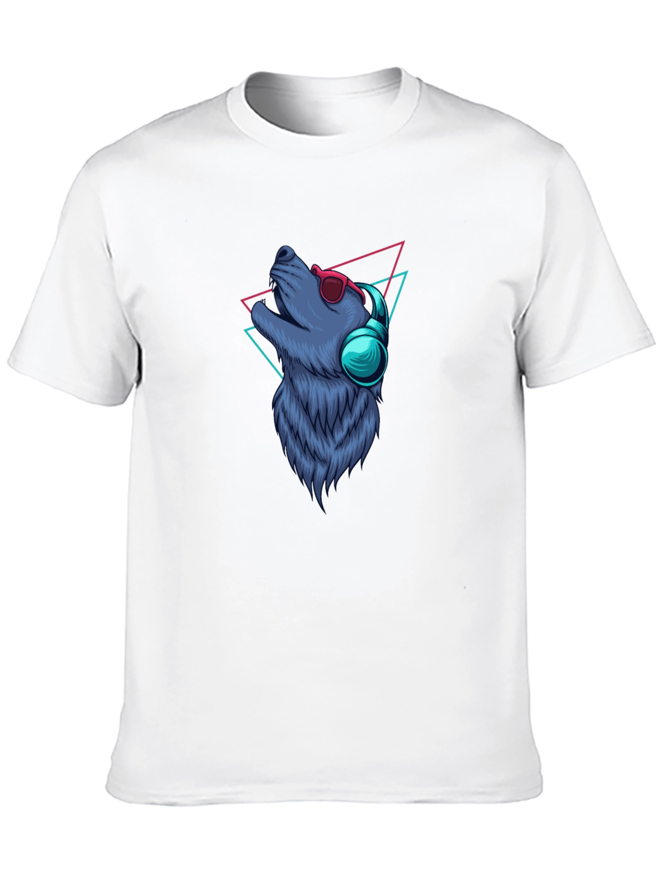 Cool Wolf Graphic Tee - Black Cotton T-Shirt