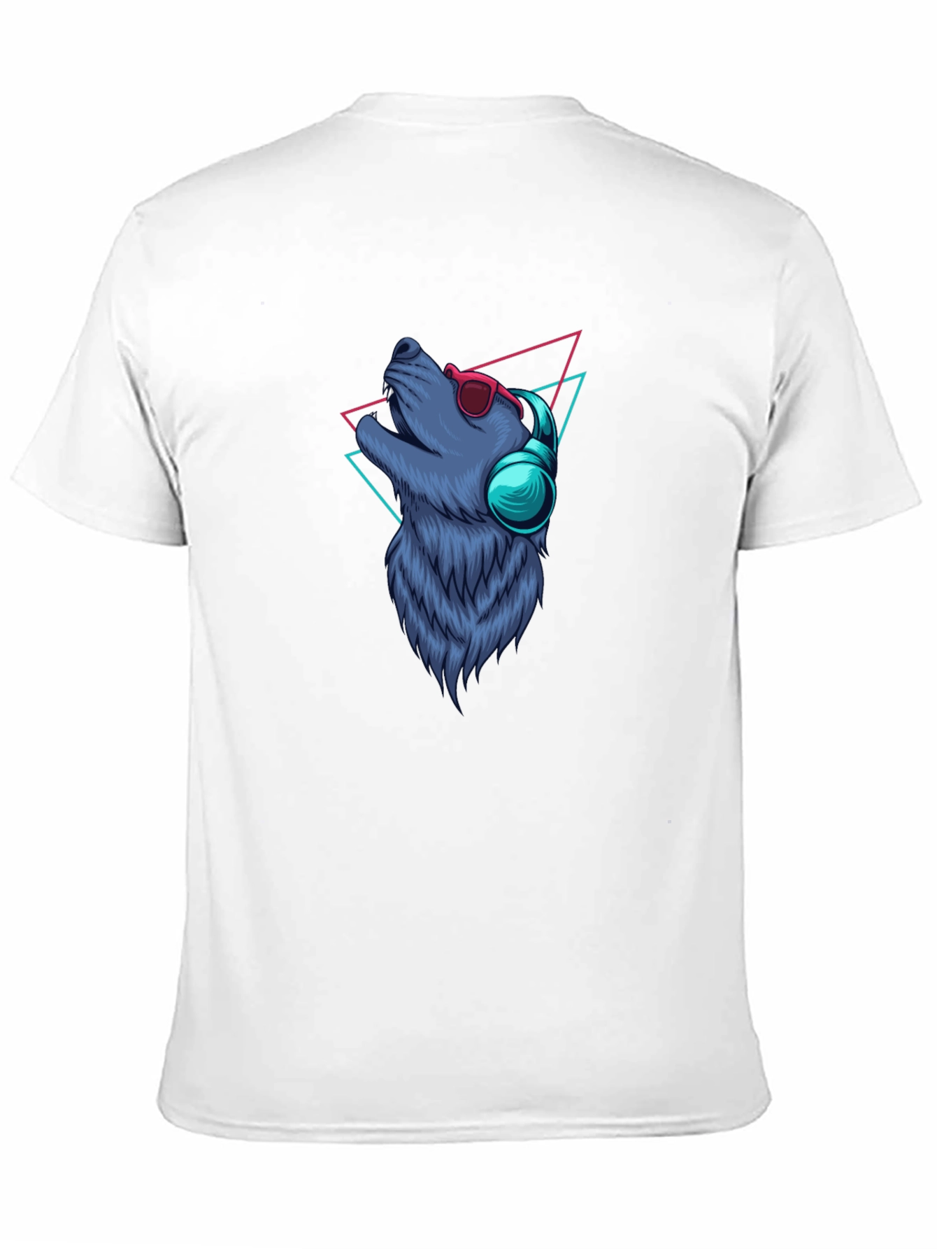 Cool Wolf Graphic Tee - Black Cotton T-Shirt