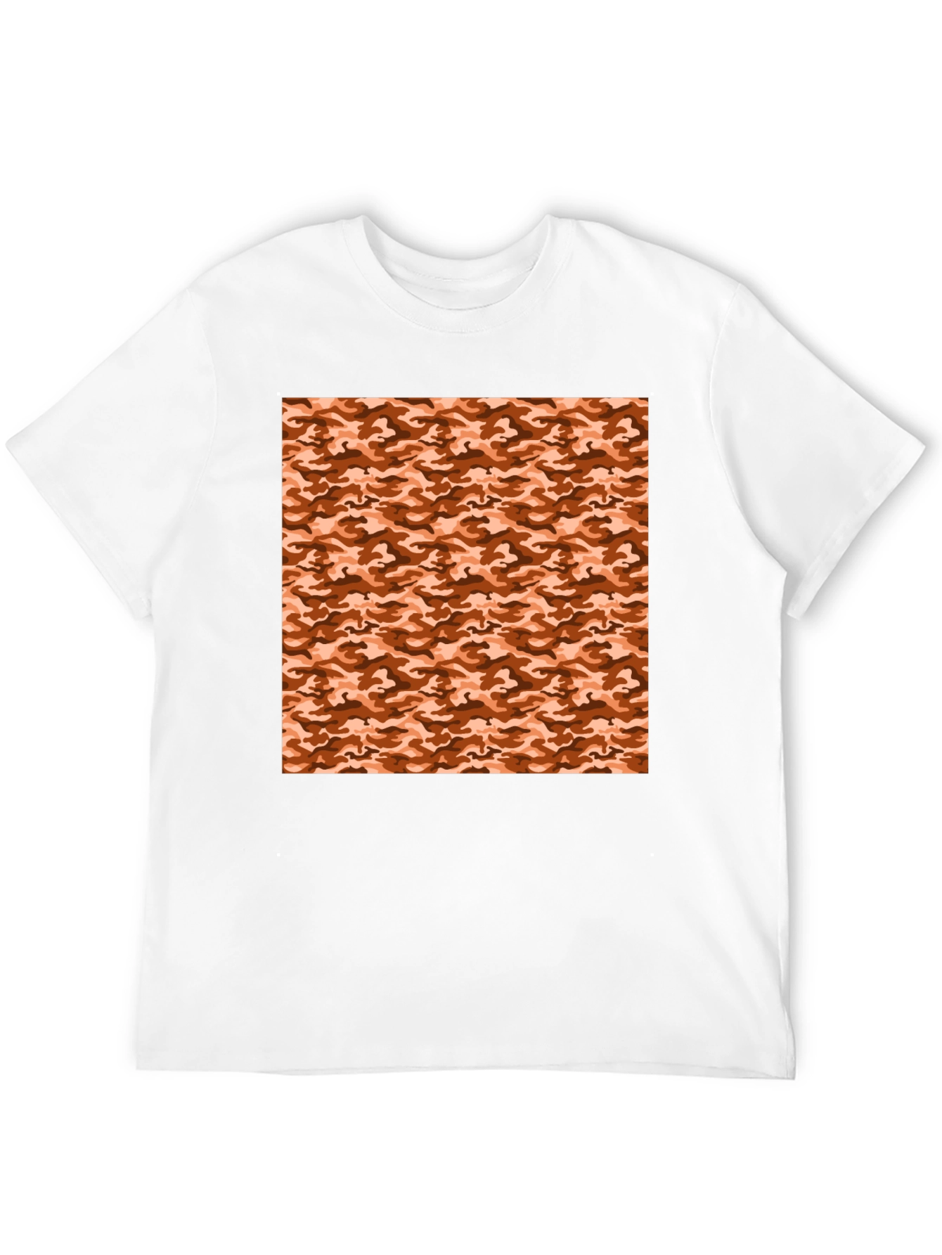 Black Tee with Camouflage Print