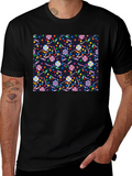 Candy Print Black T-Shirt