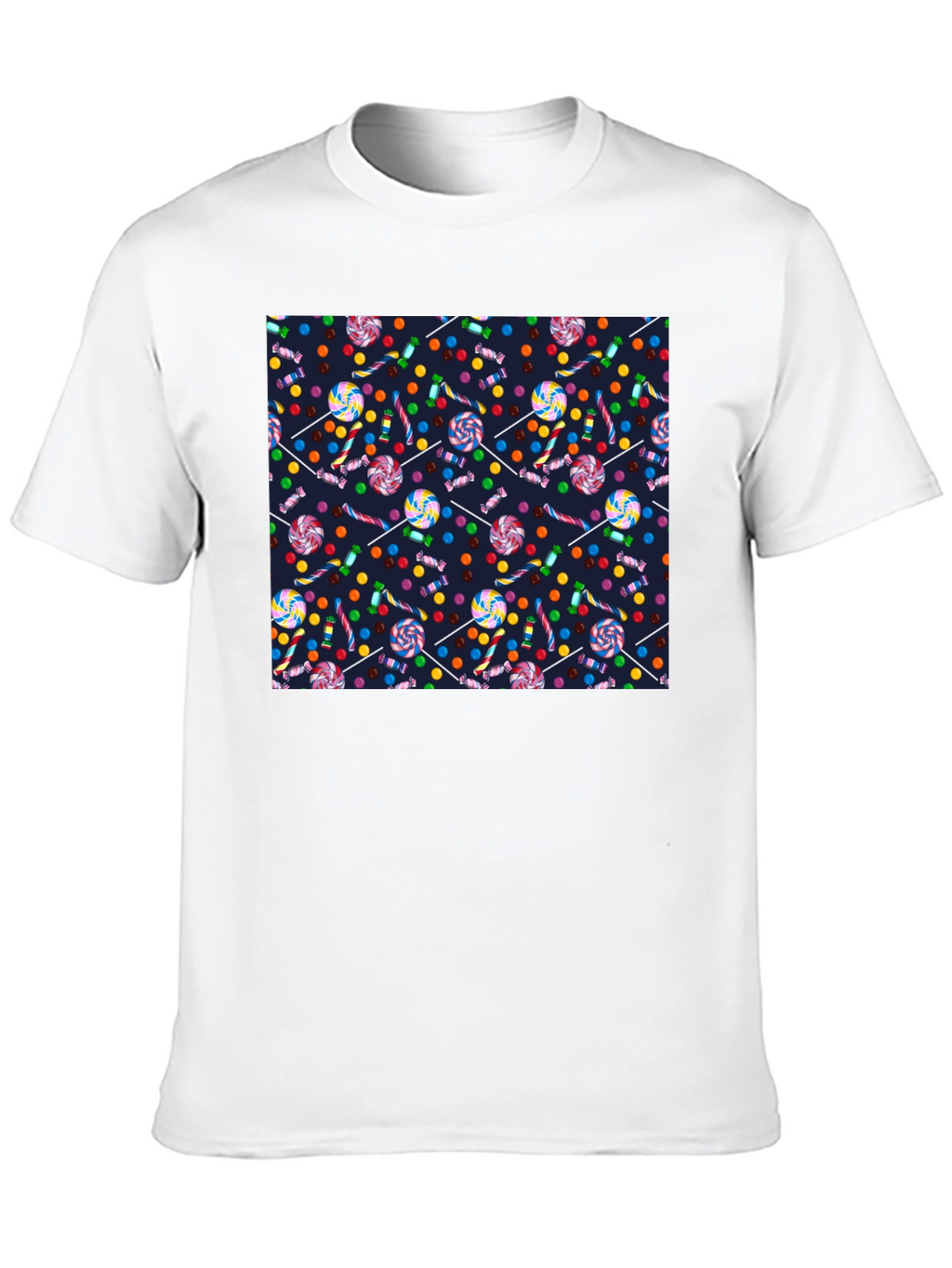 Candy Print Black T-Shirt