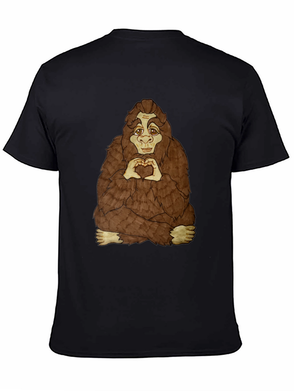 Bigfoot Heart Hands Graphic Tee - Soft Cotton Blend