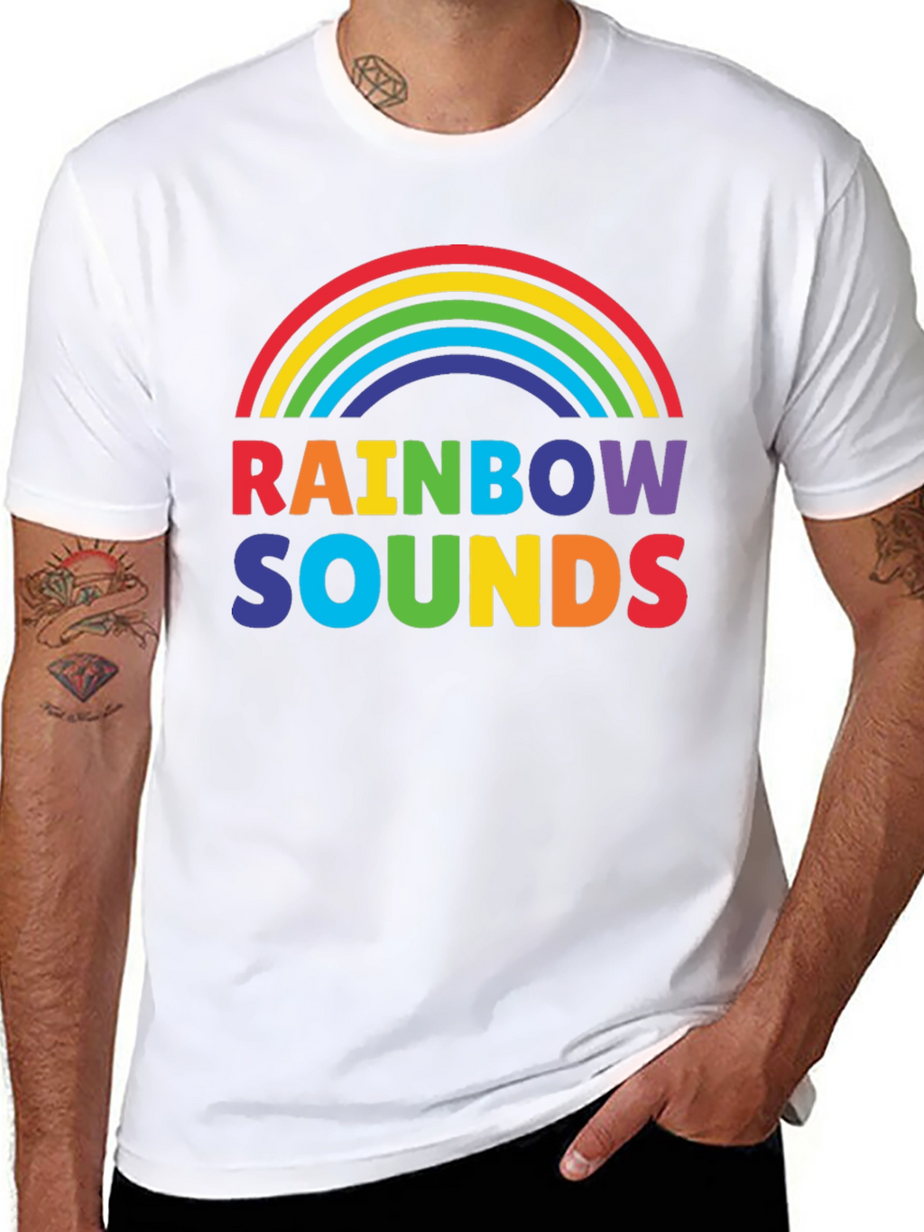 Rainbow Sounds Graphic T-Shirt - Pride Apparel