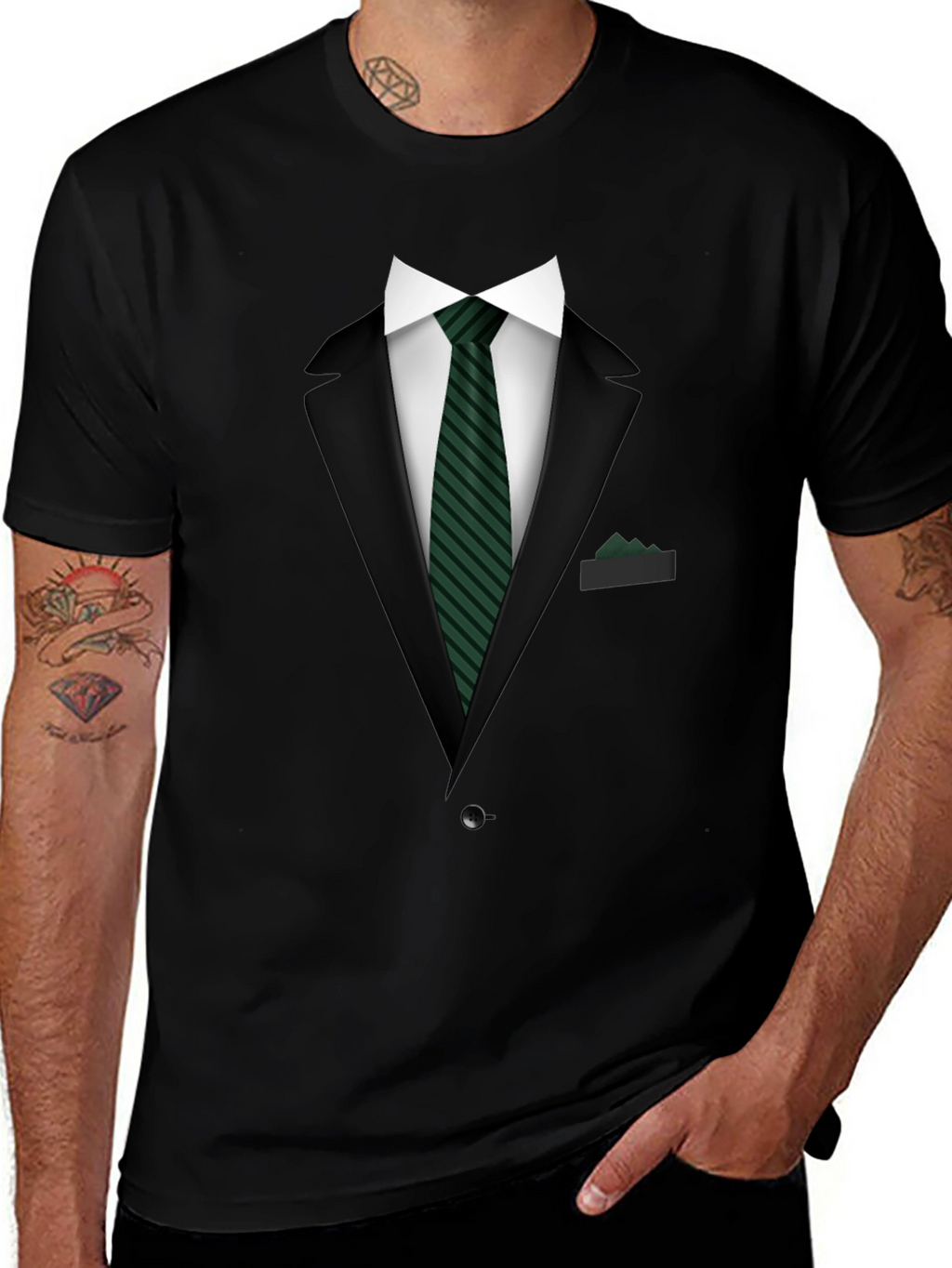 Suit & Tie Graphic T-Shirt - Smart Casual Style