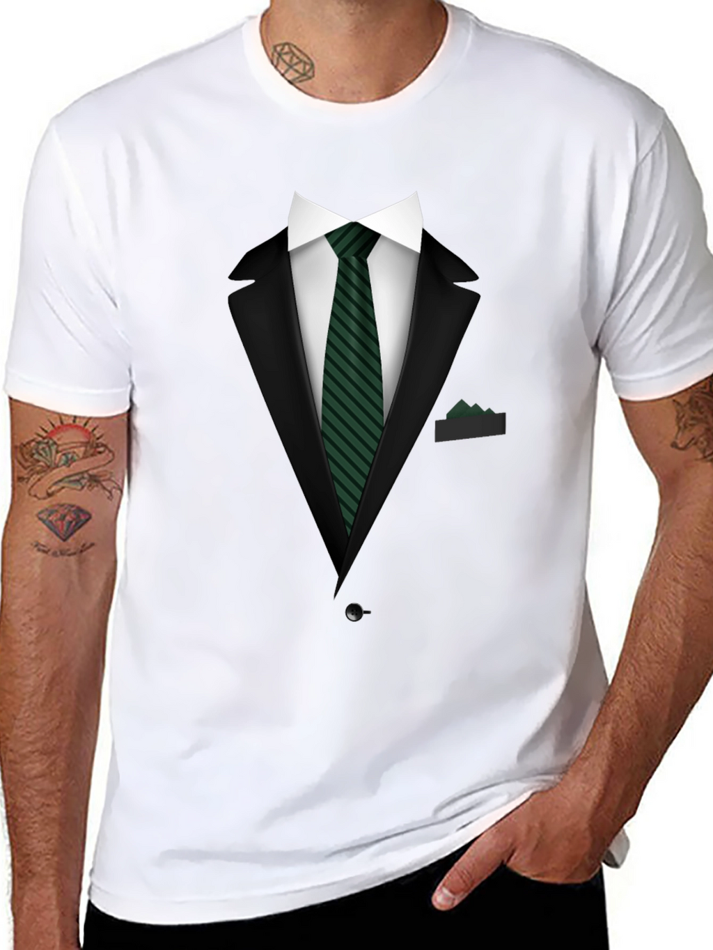 Suit & Tie Graphic T-Shirt - Smart Casual Style