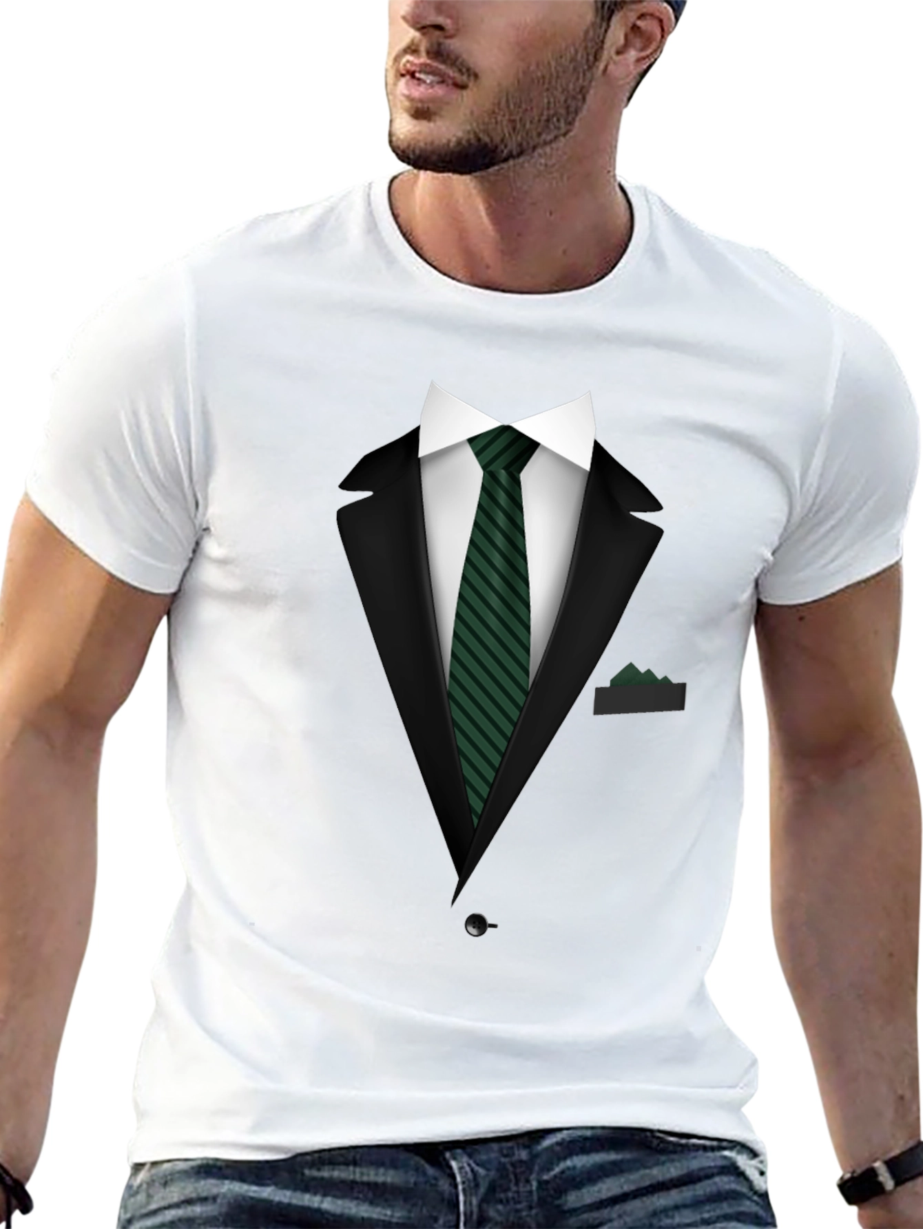 Suit & Tie Graphic T-Shirt - Smart Casual Style