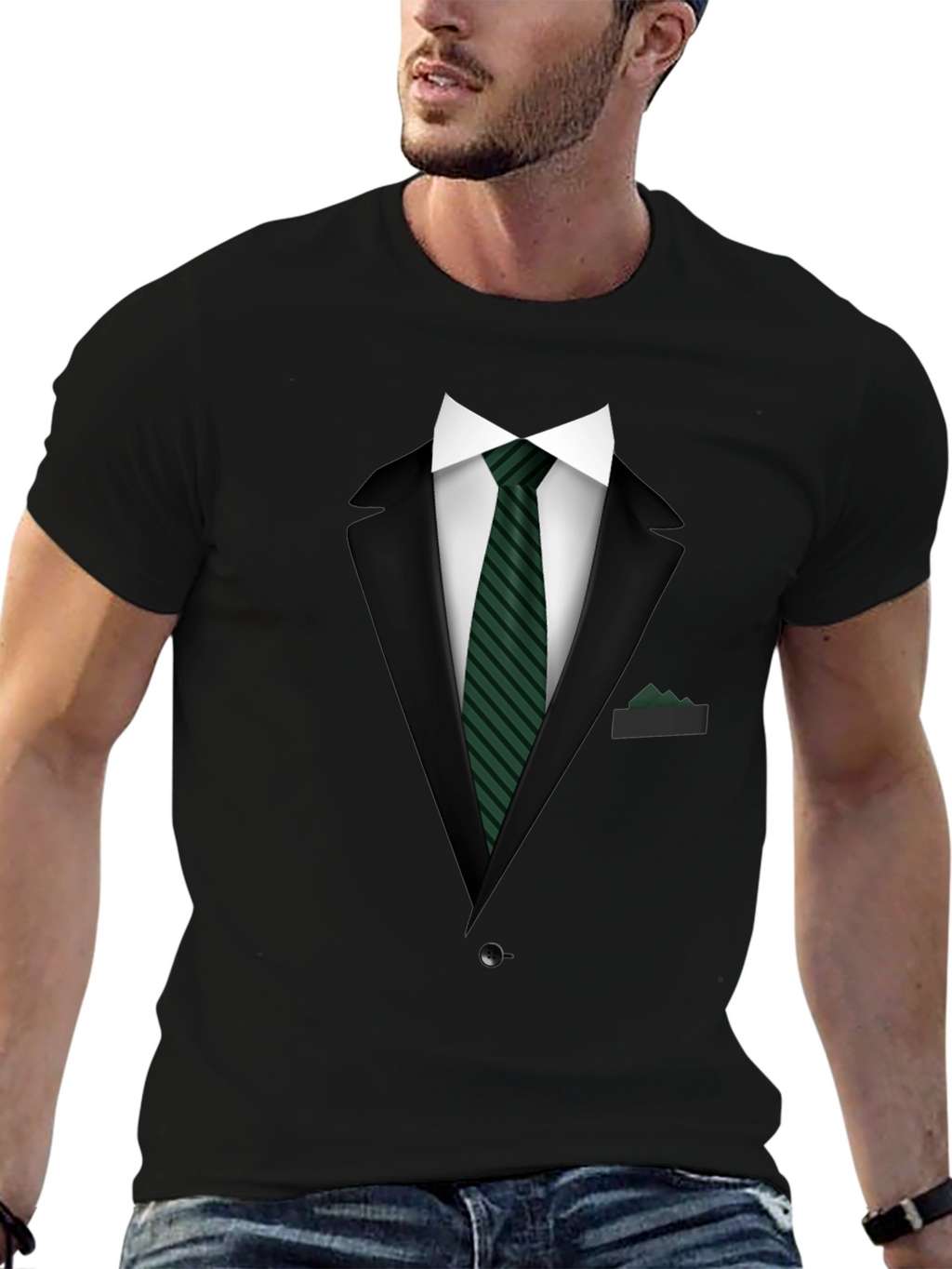 Suit & Tie Graphic T-Shirt - Smart Casual Style