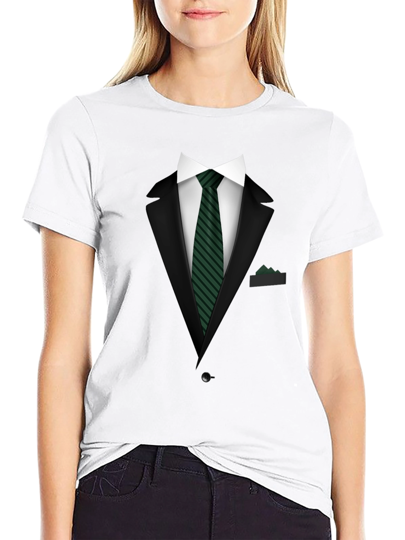 Suit & Tie Graphic T-Shirt - Smart Casual Style