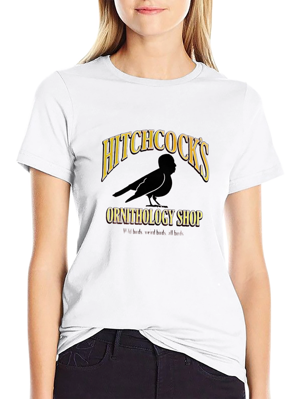 Hitchcocks Ornithology Shop Black T-Shirt