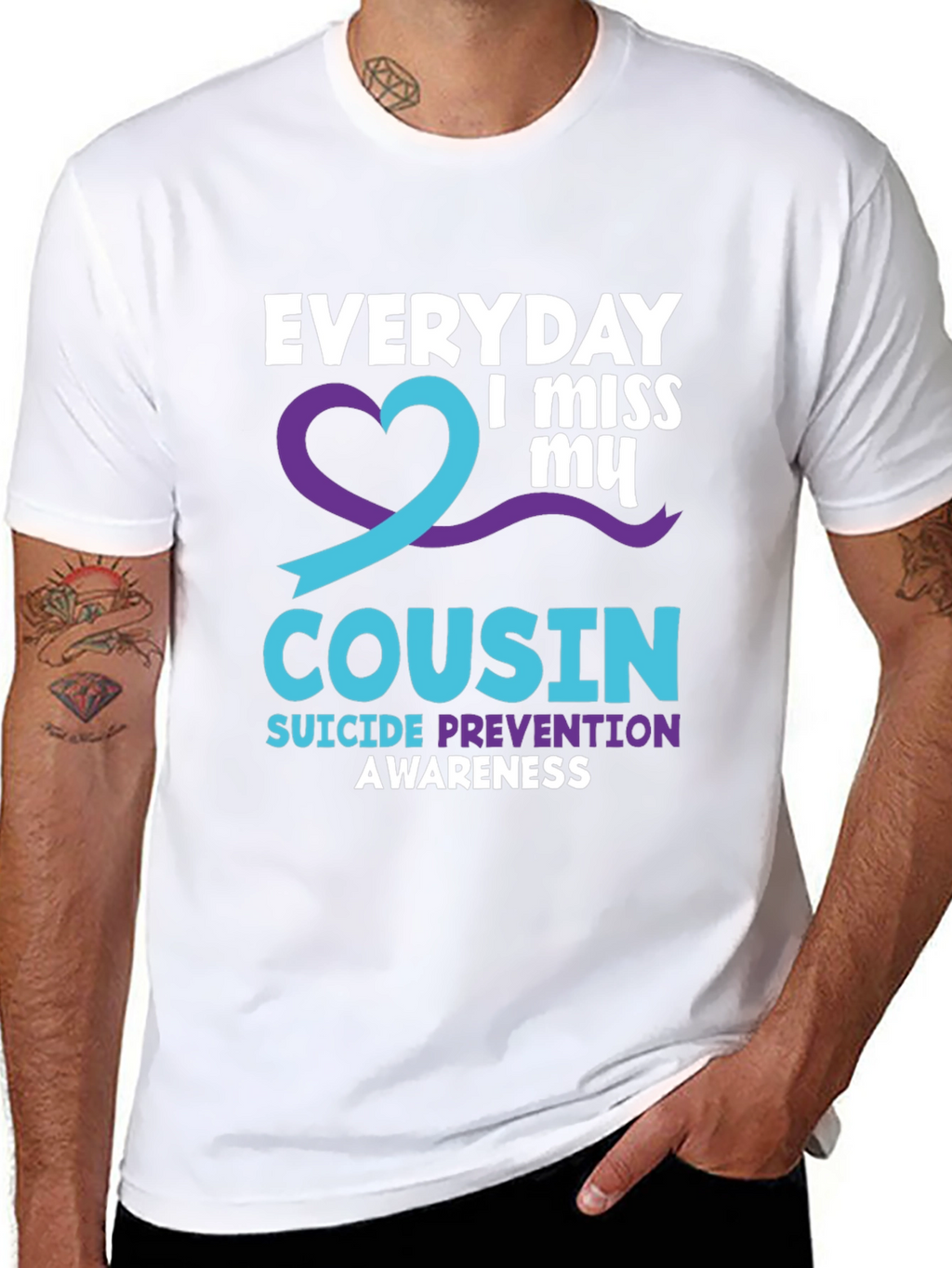Everyday I Miss My Cousin Suicide Awareness T-Shirt