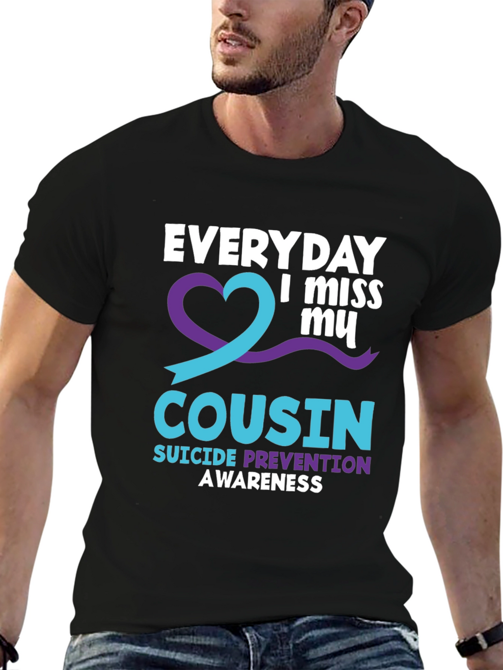 Everyday I Miss My Cousin Suicide Awareness T-Shirt