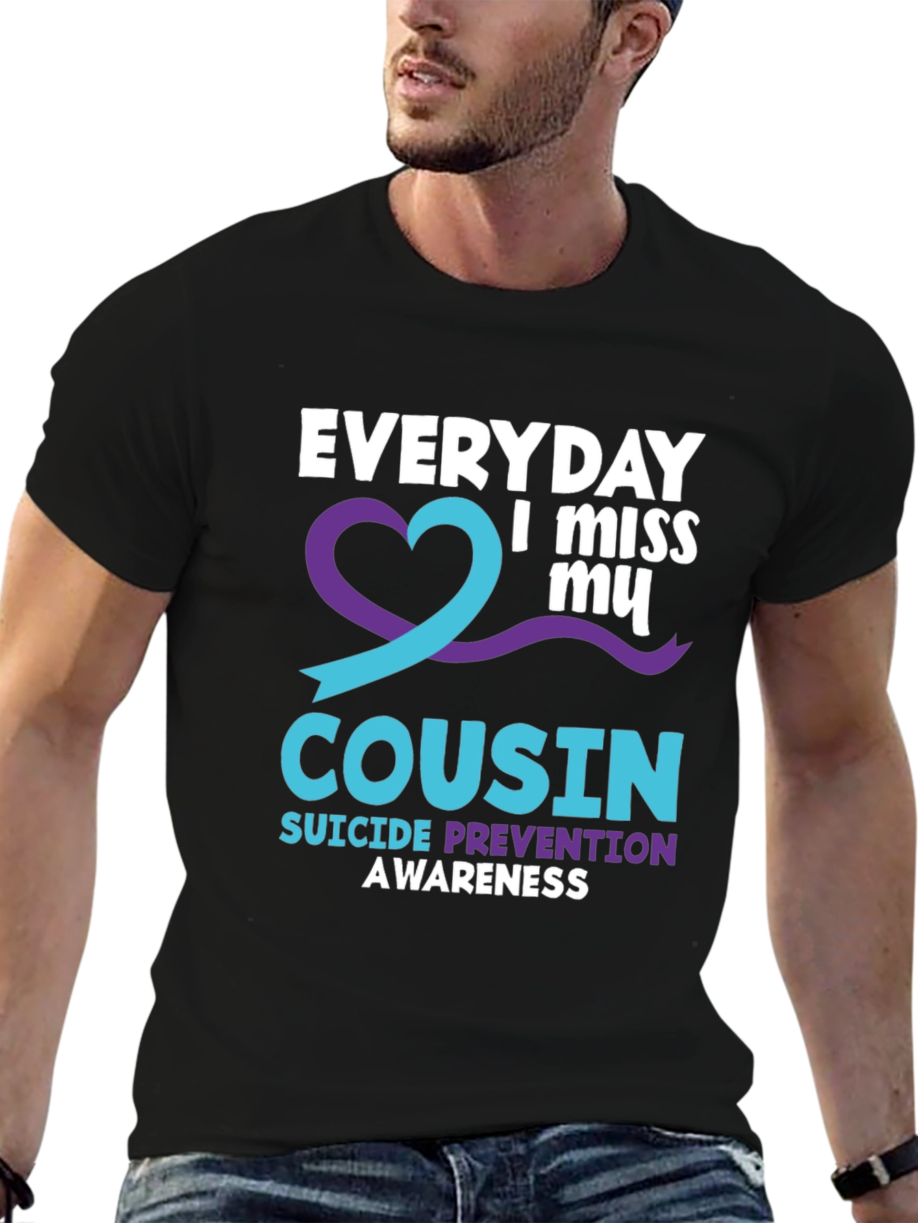 Everyday I Miss My Cousin Suicide Awareness T-Shirt