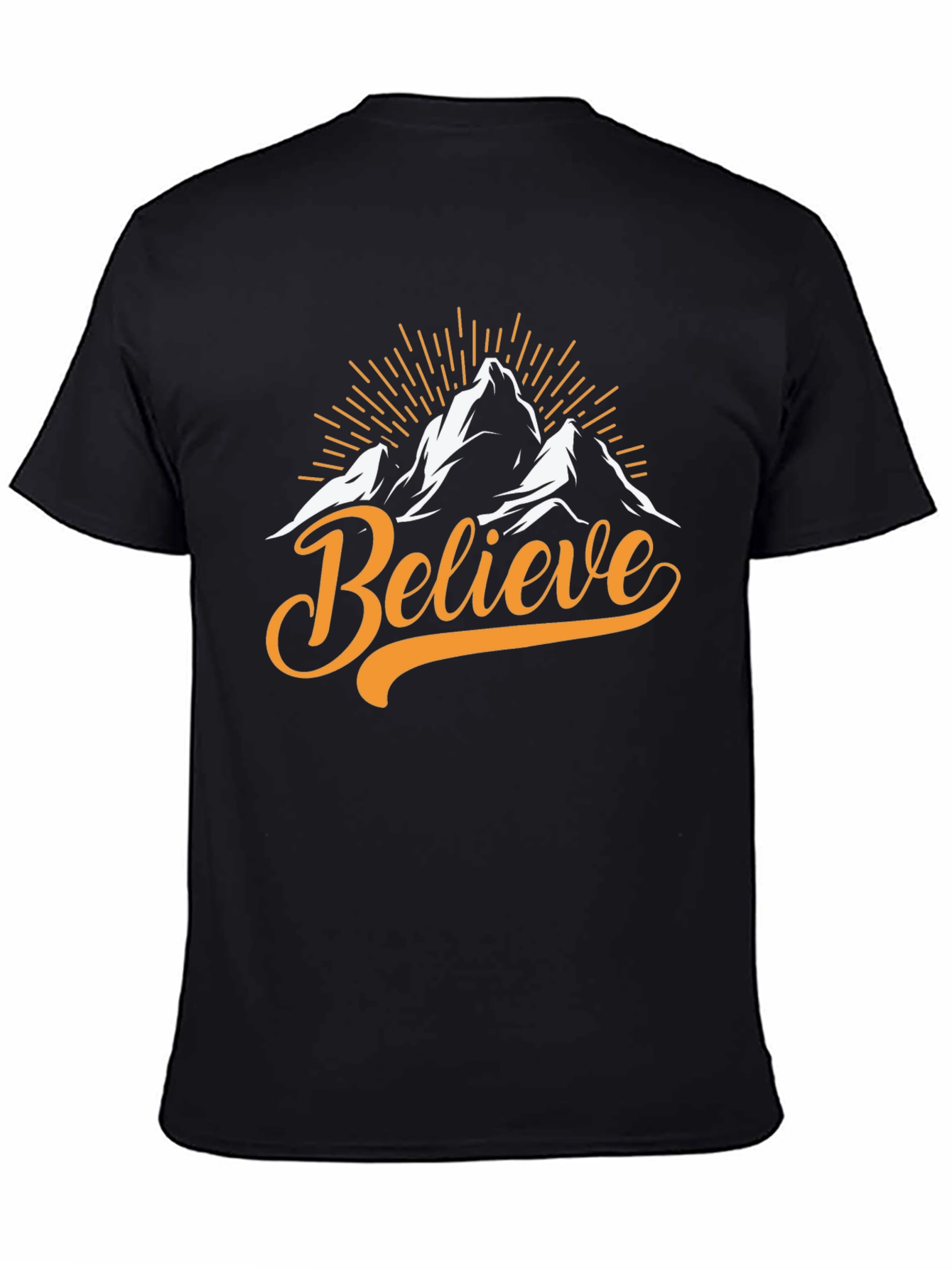 Believe Mountain Graphic Tee - Black