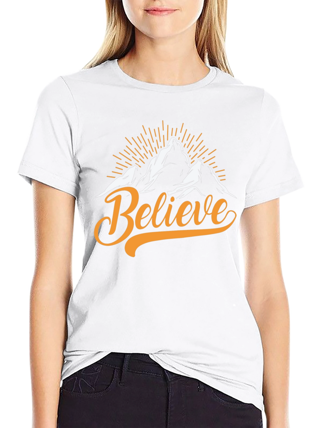 Believe Mountain Graphic Tee - Black