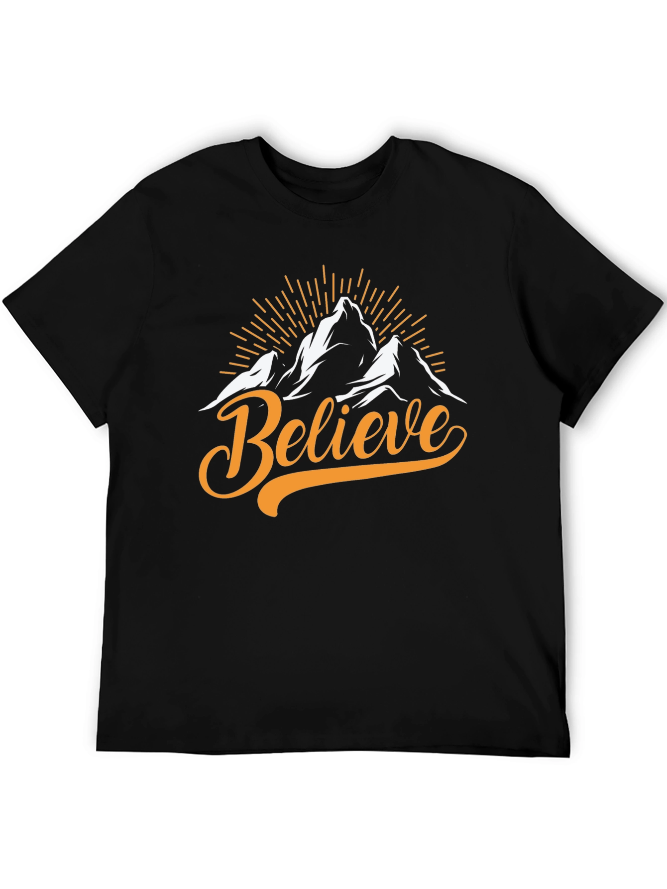 Believe Mountain Graphic Tee - Black