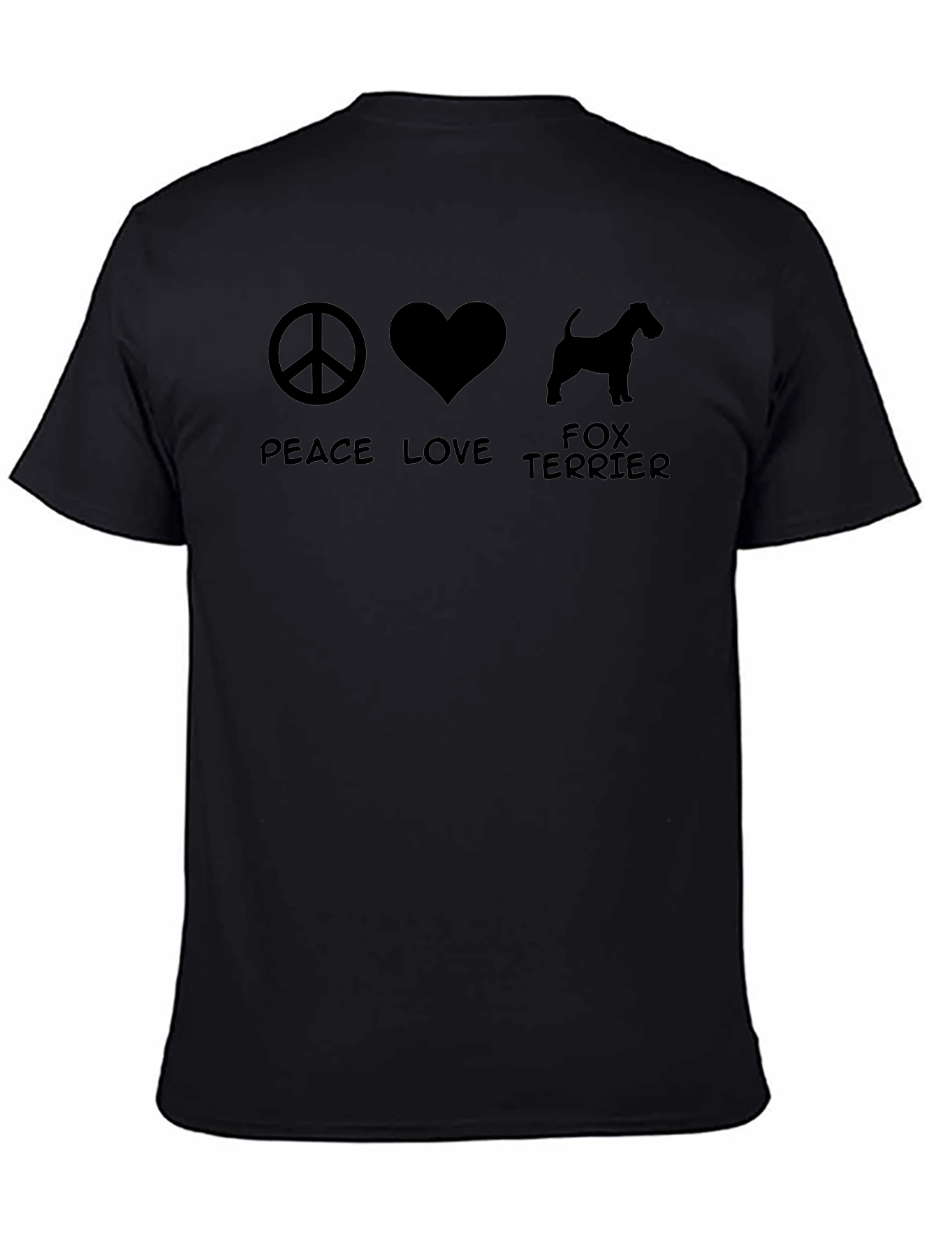 Peace Love Fox Terrier T-Shirt - Unisex Short Sleeve