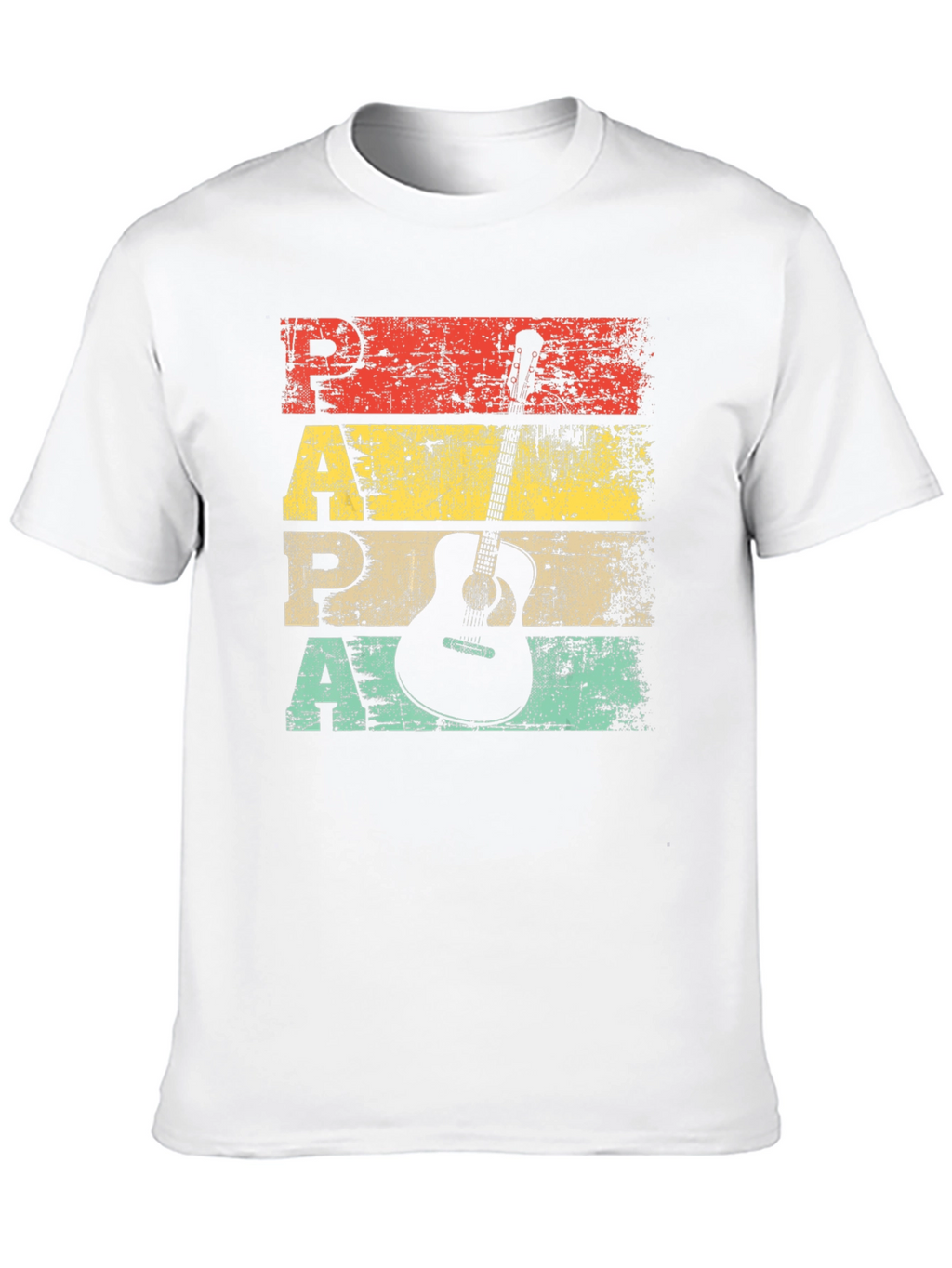 Retro Papa Guitar T-Shirt - Musician Fathers Day Tee