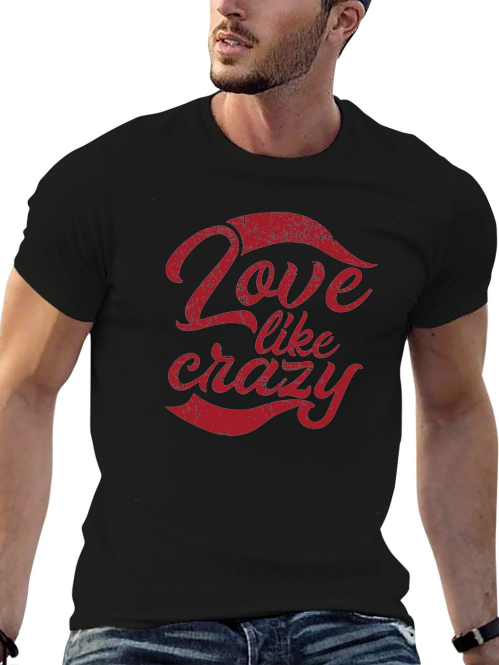 Love Like Crazy Black Graphic Tee