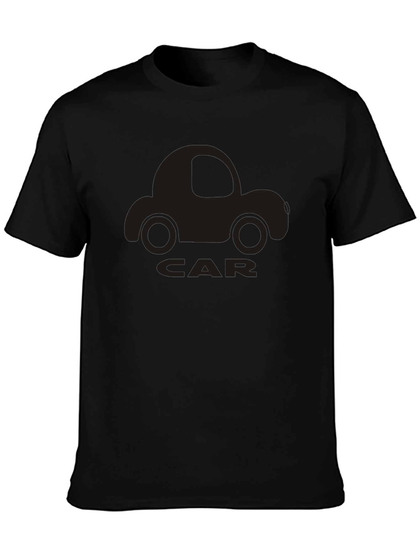 Car Graphic T-Shirt - Black Cotton Tee