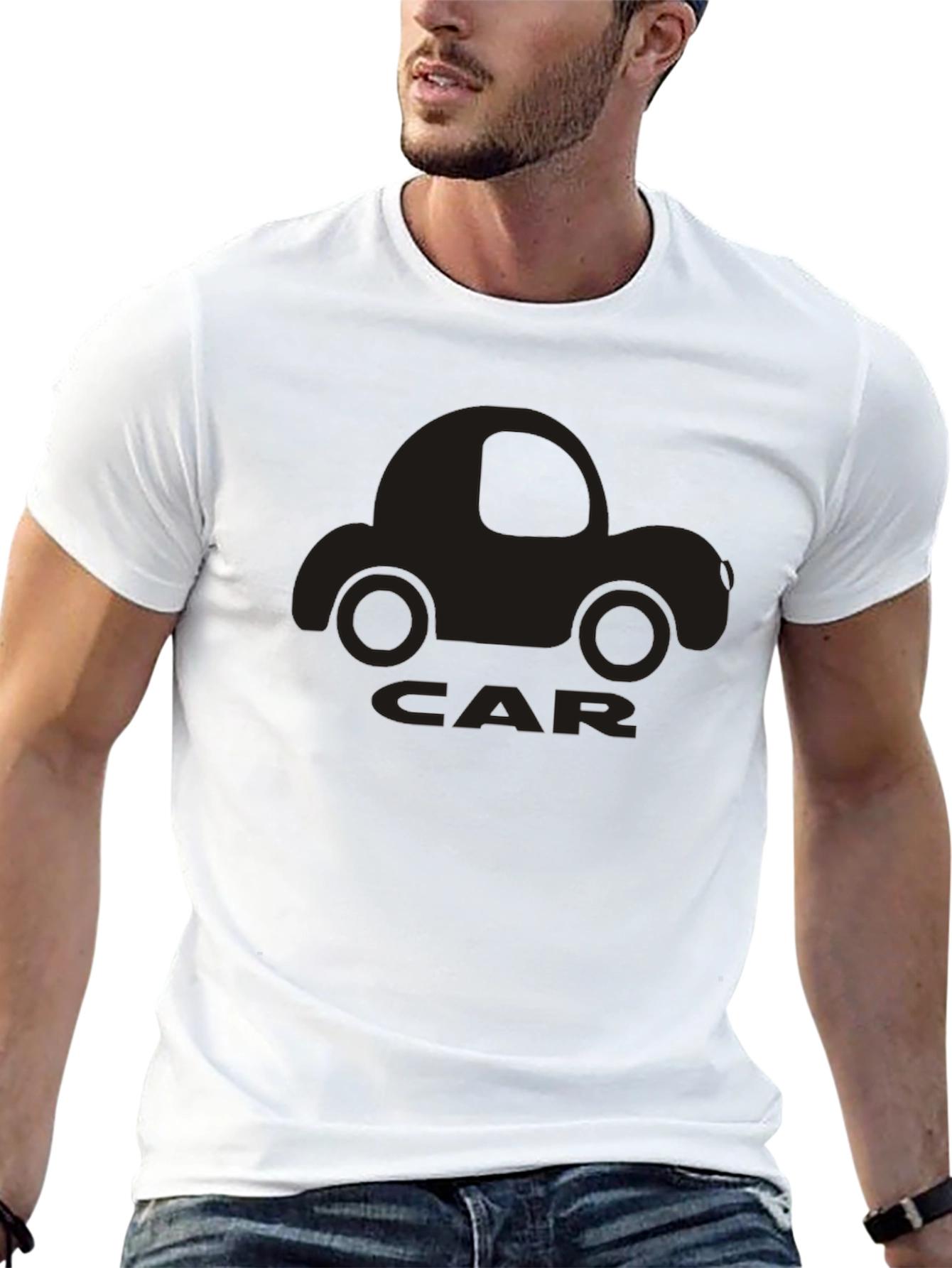 Car Graphic T-Shirt - Black Cotton Tee
