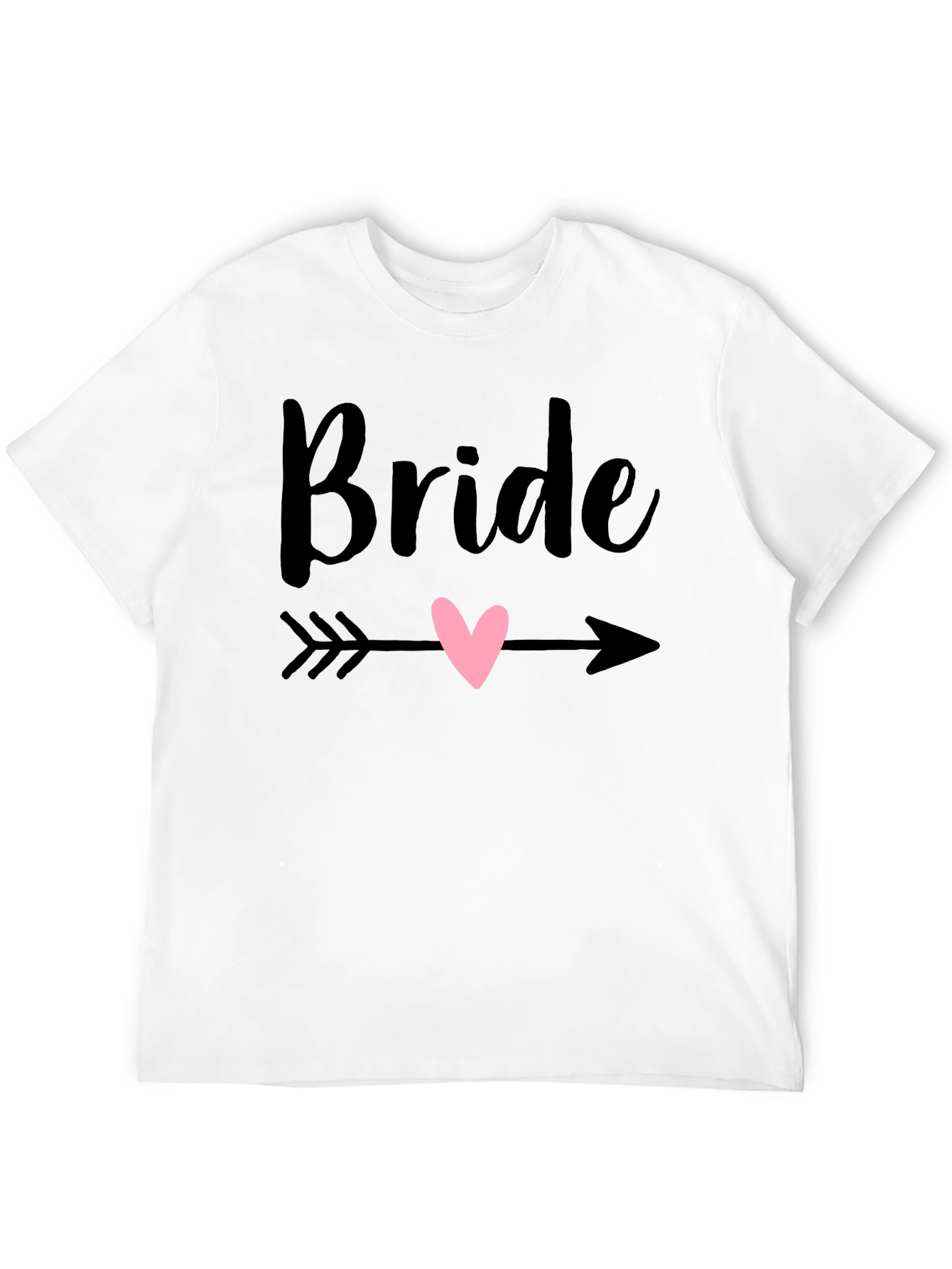 Bride Heart Arrow Graphic Tee - Black Cotton T-Shirt