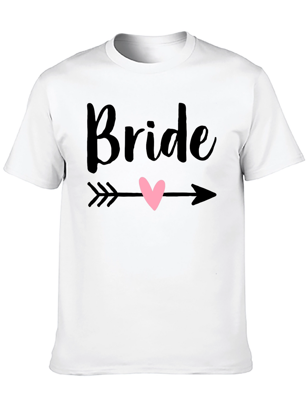 Bride Heart Arrow Graphic Tee - Black Cotton T-Shirt