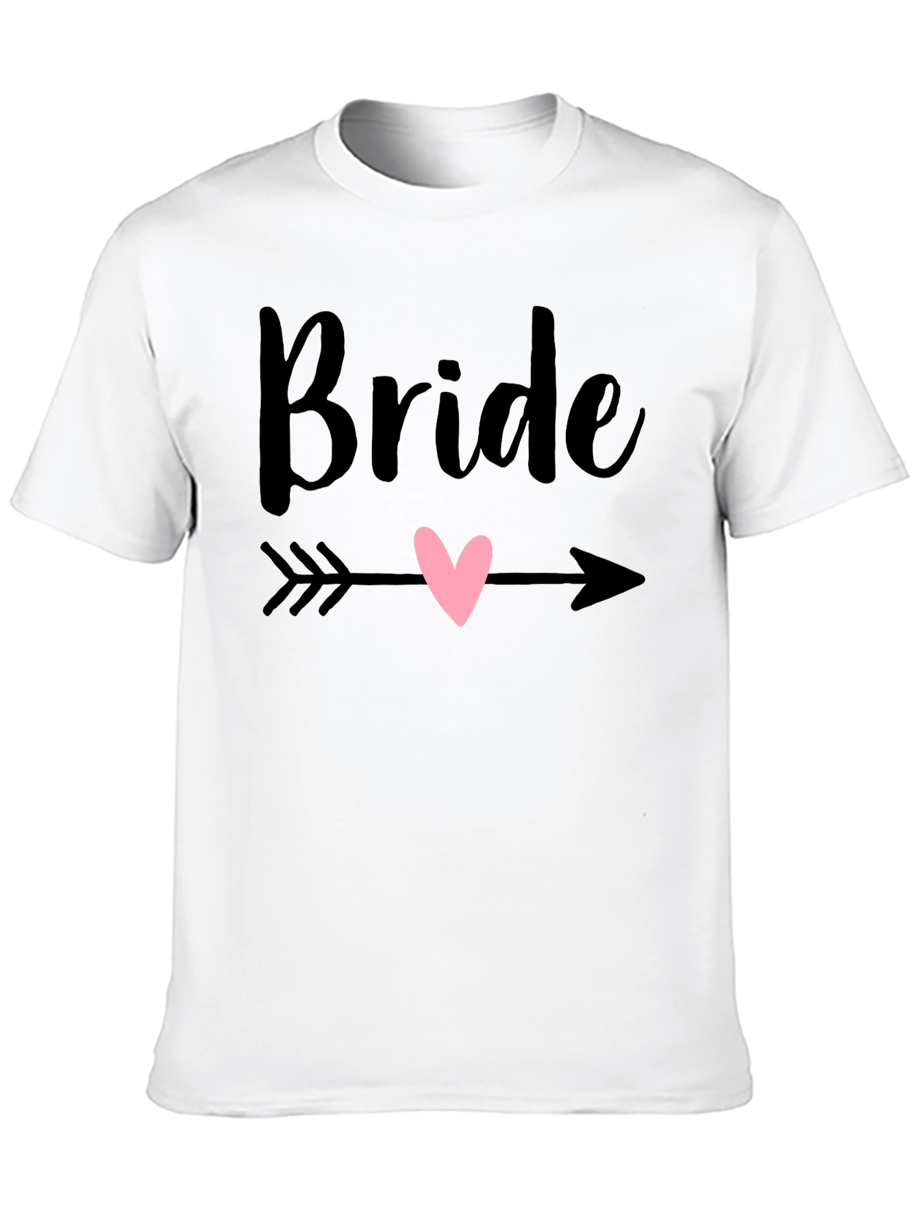 Bride Heart Arrow Graphic Tee - Black Cotton T-Shirt