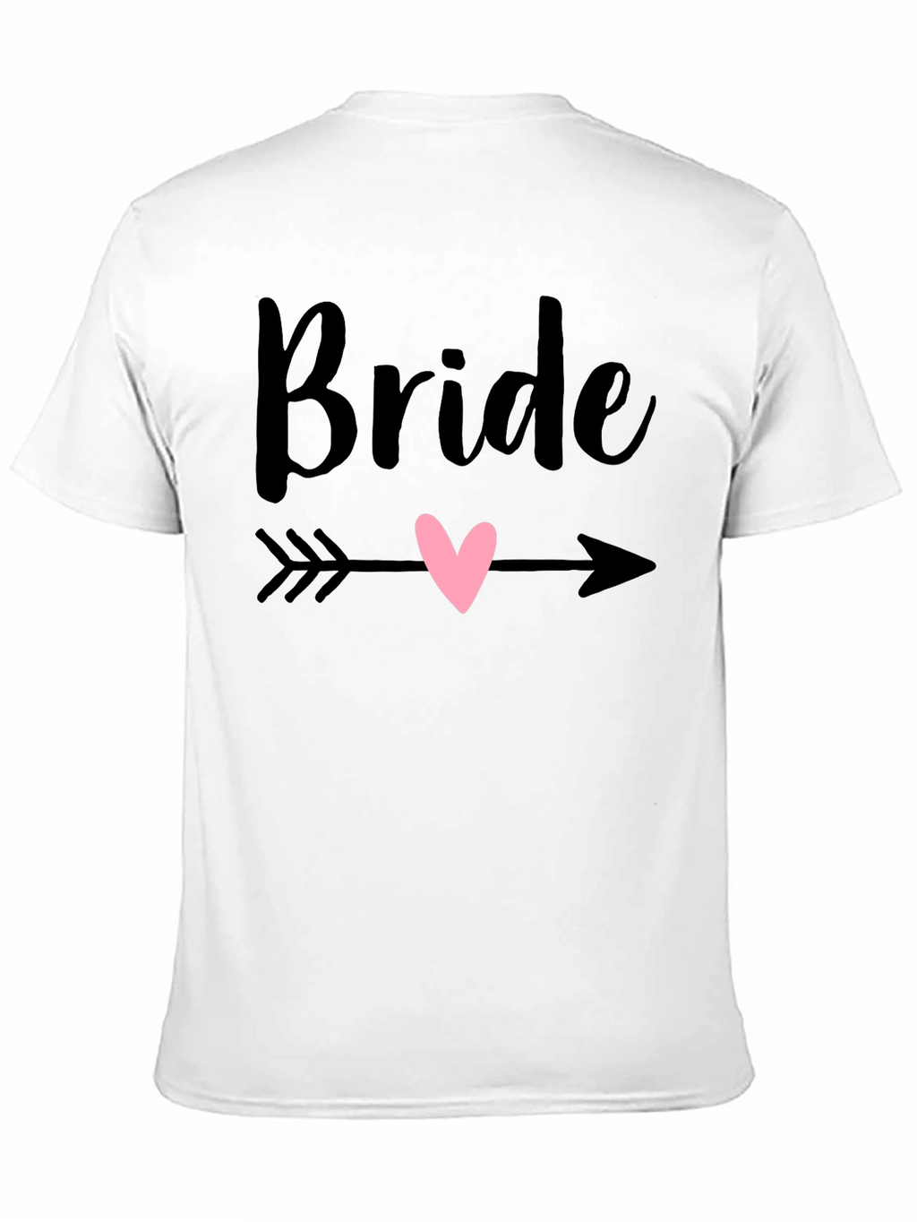 Bride Heart Arrow Graphic Tee - Black Cotton T-Shirt