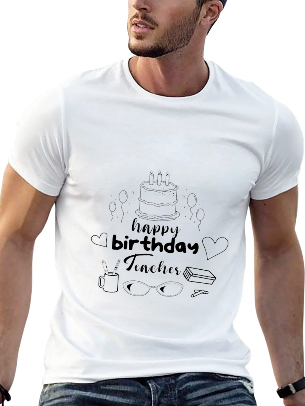 Happy Birthday Teacher Graphic T-Shirt