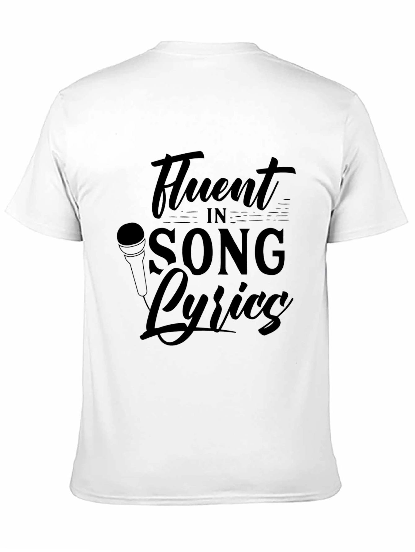 Fluent in Song Lyrics Black T-Shirt
