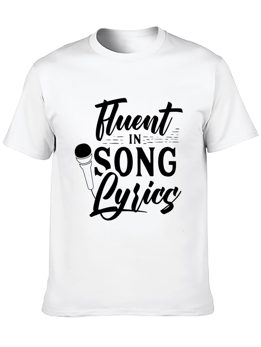 Fluent in Song Lyrics Black T-Shirt