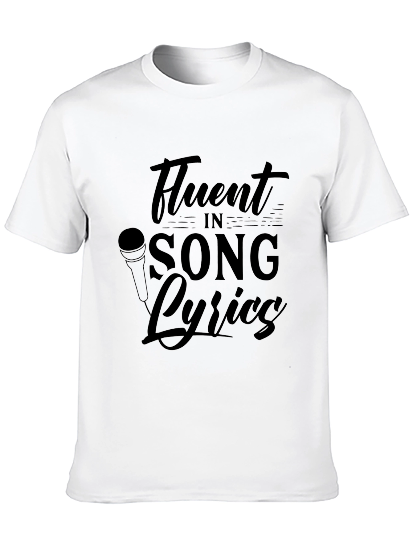 Fluent in Song Lyrics Black T-Shirt