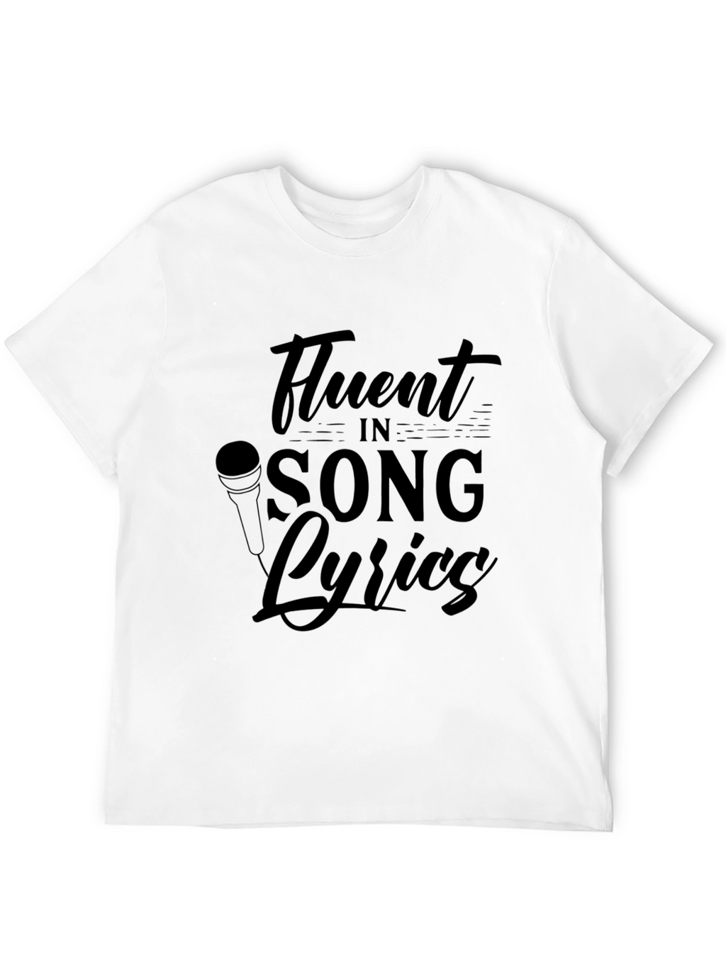 Fluent in Song Lyrics Black T-Shirt