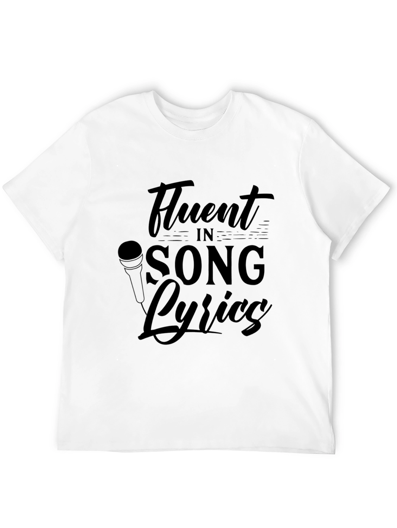 Fluent in Song Lyrics Black T-Shirt
