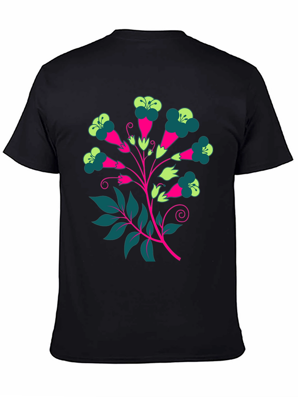 Floral Print Tee - Modern Graphic T-Shirt