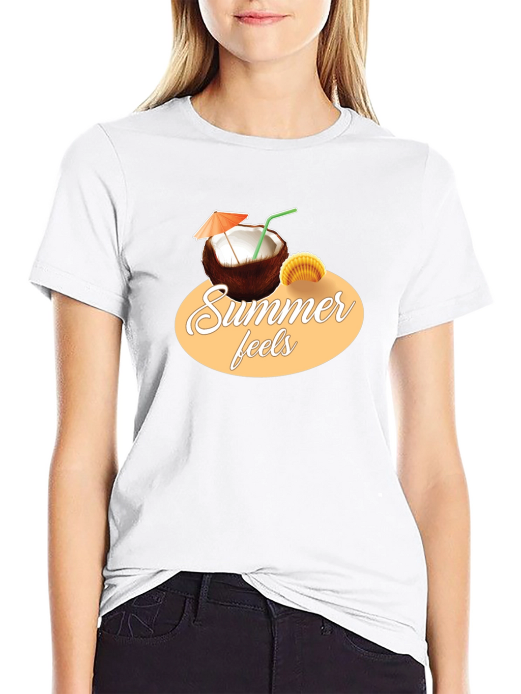 Summer Feels T-Shirt - Coconut Graphic Tee