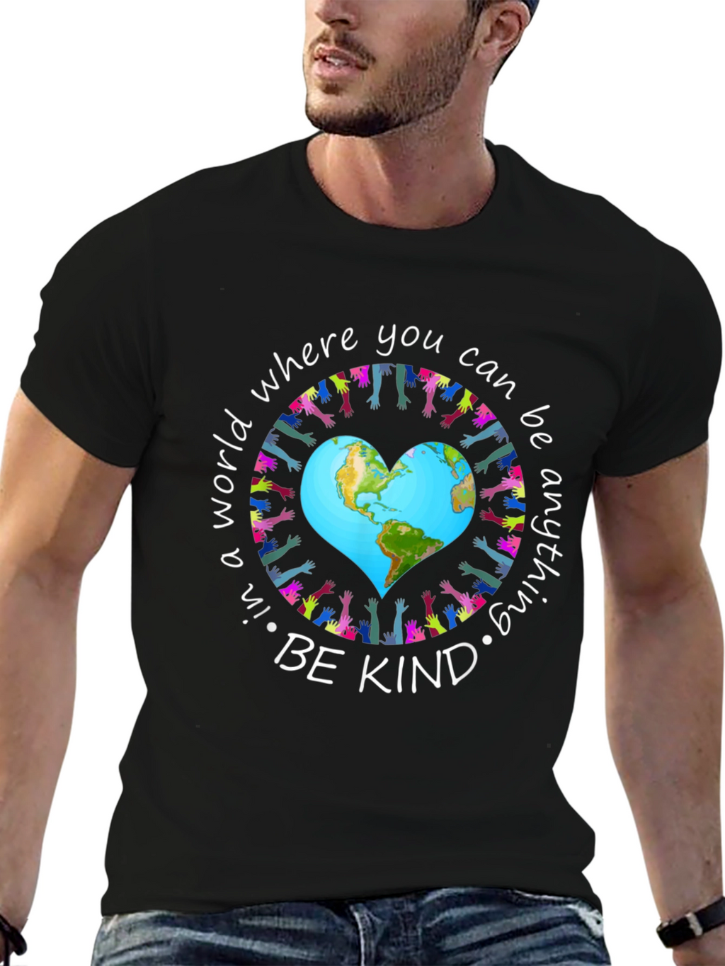 Be Kind T-Shirt World Peace Earth Heart
