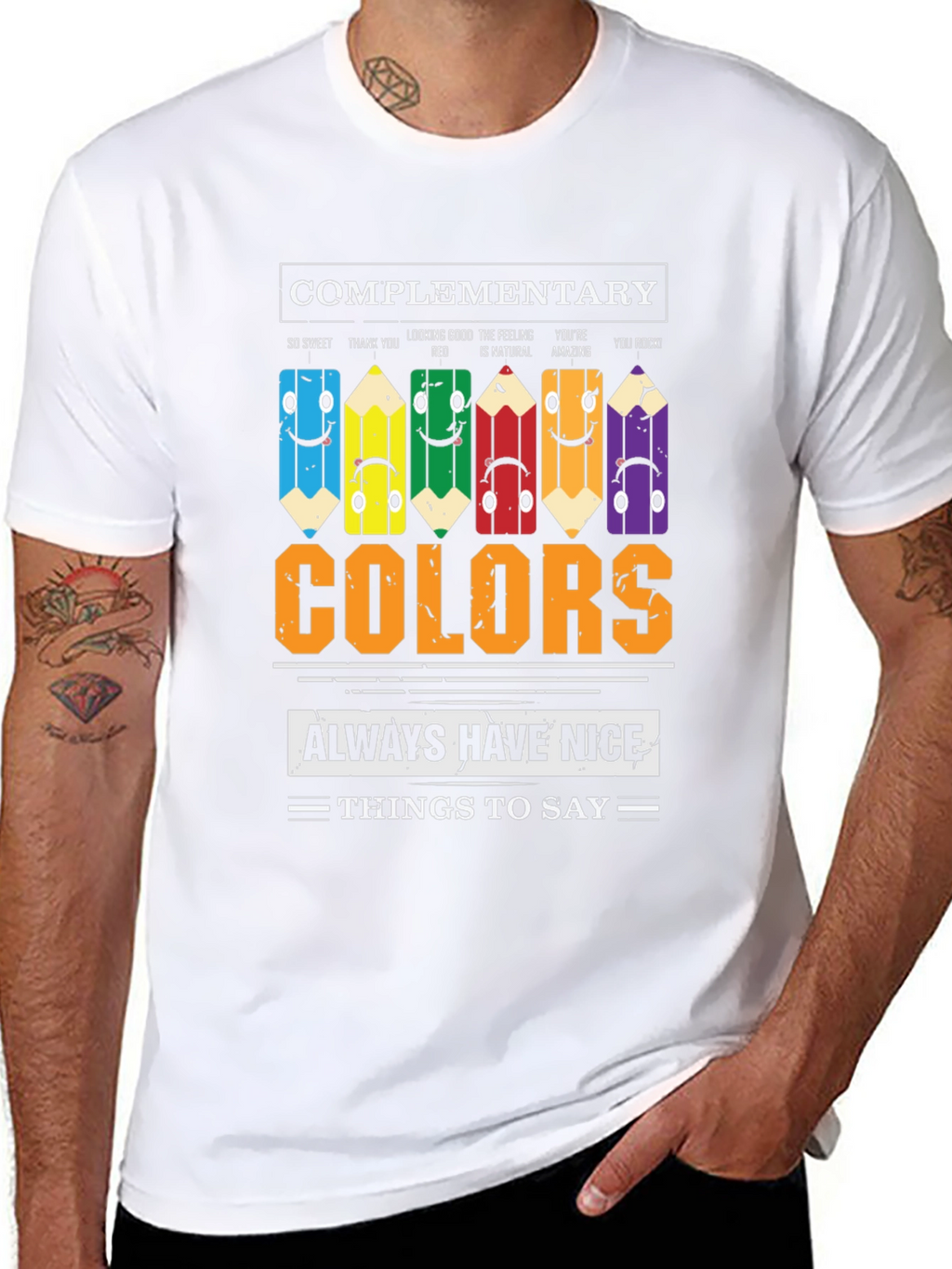Complementary Colors Graphic T-Shirt