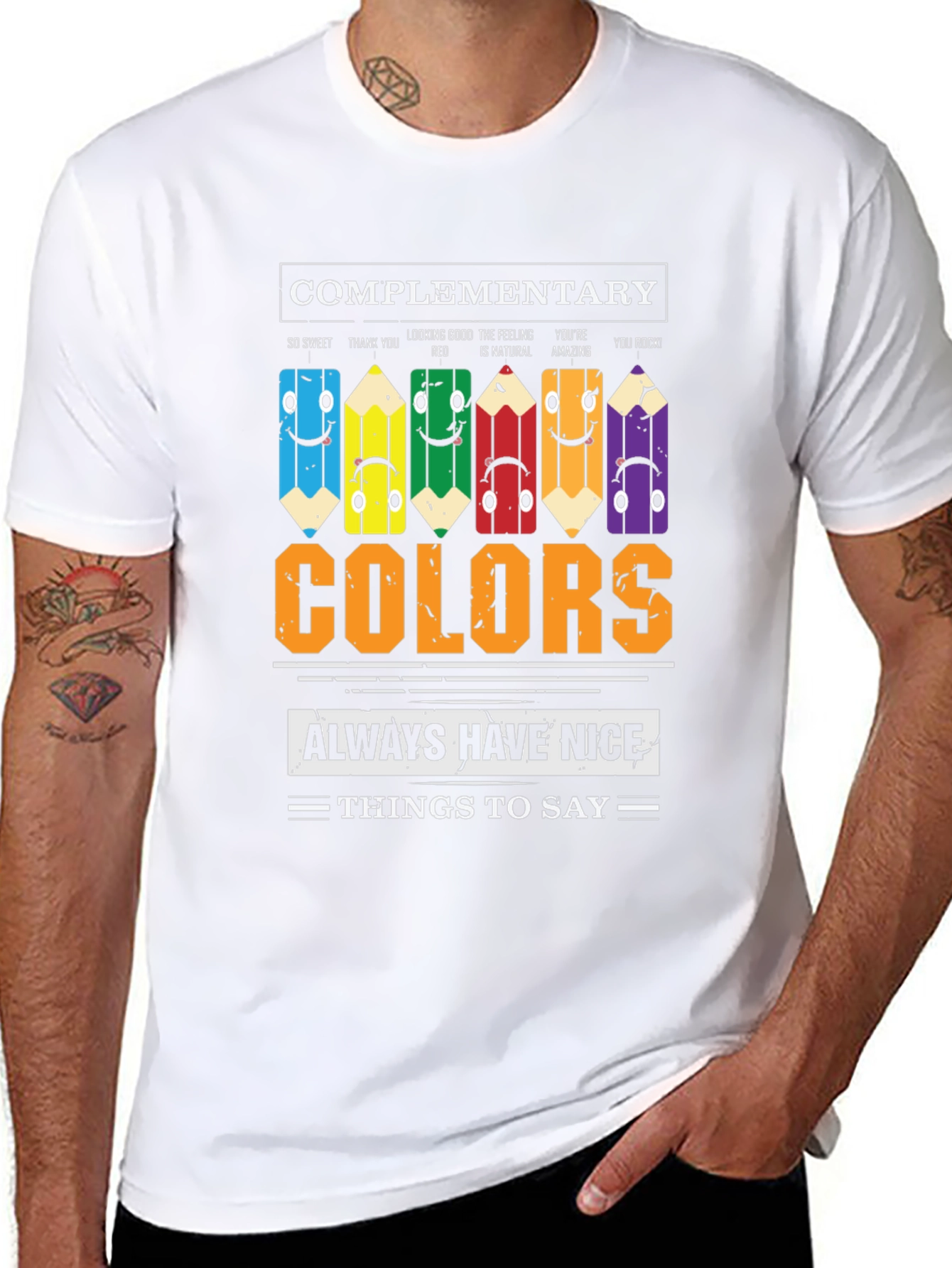 Complementary Colors Graphic T-Shirt
