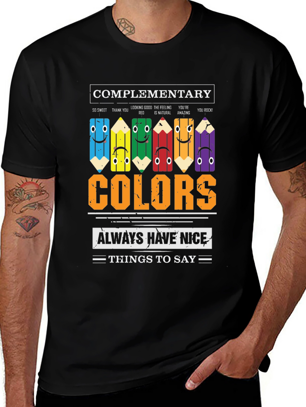 Complementary Colors Graphic T-Shirt