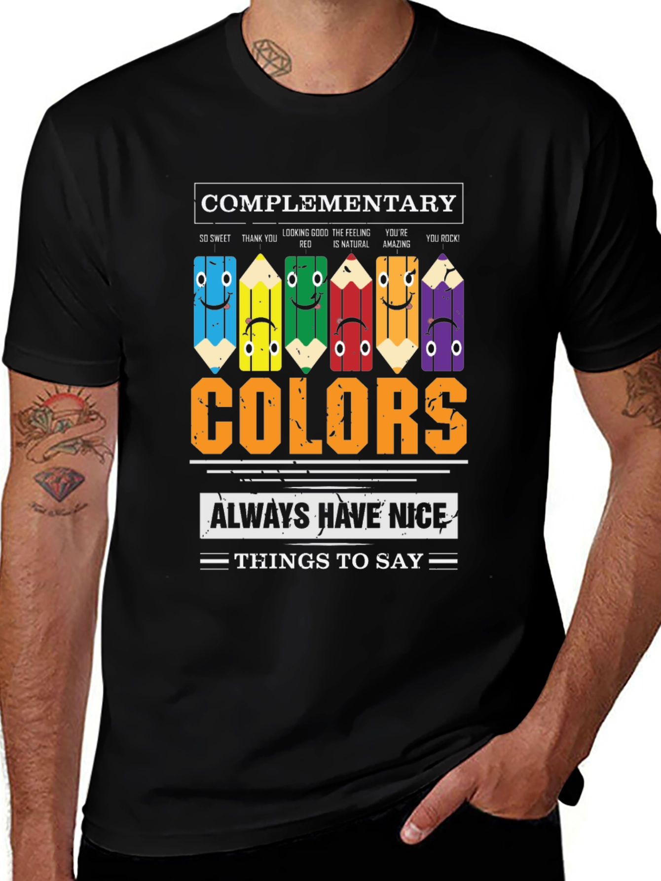 Complementary Colors Graphic T-Shirt